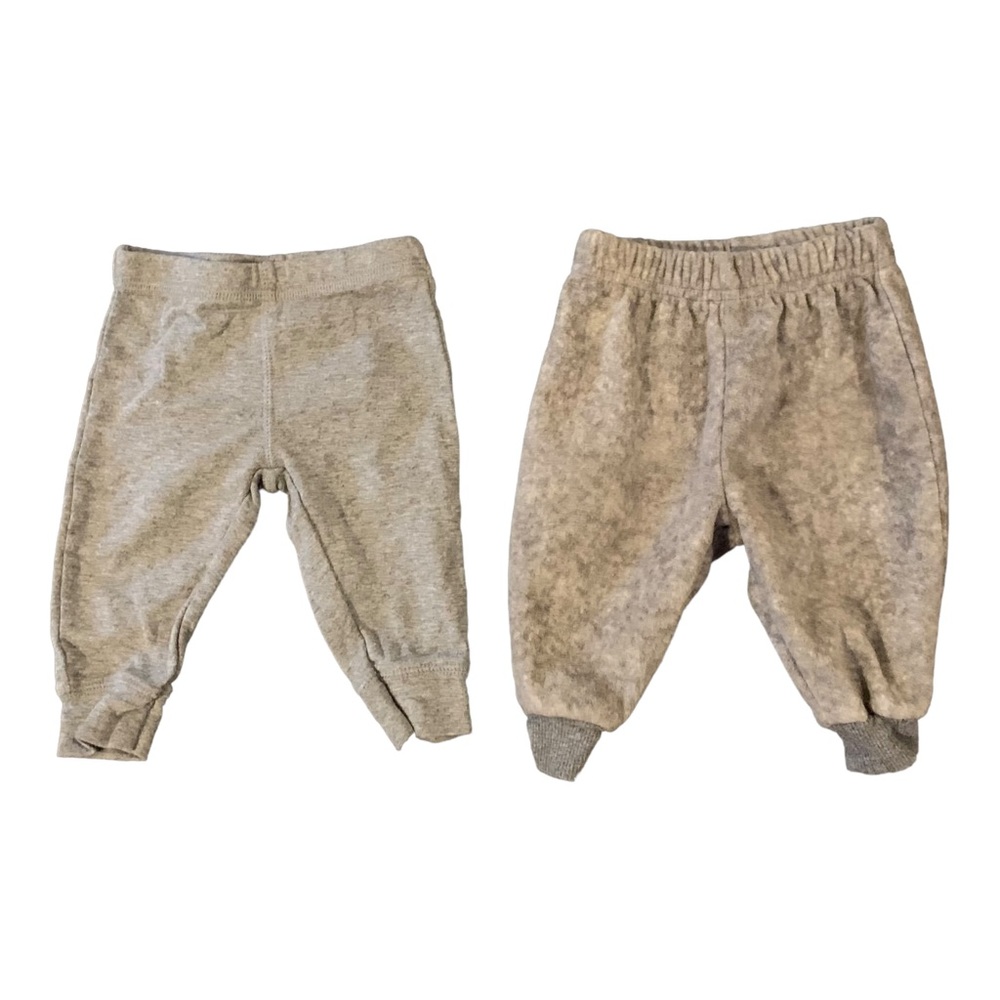 Tan Beige Baby Joggers Bundle of Two Size Newborn 0-3 M